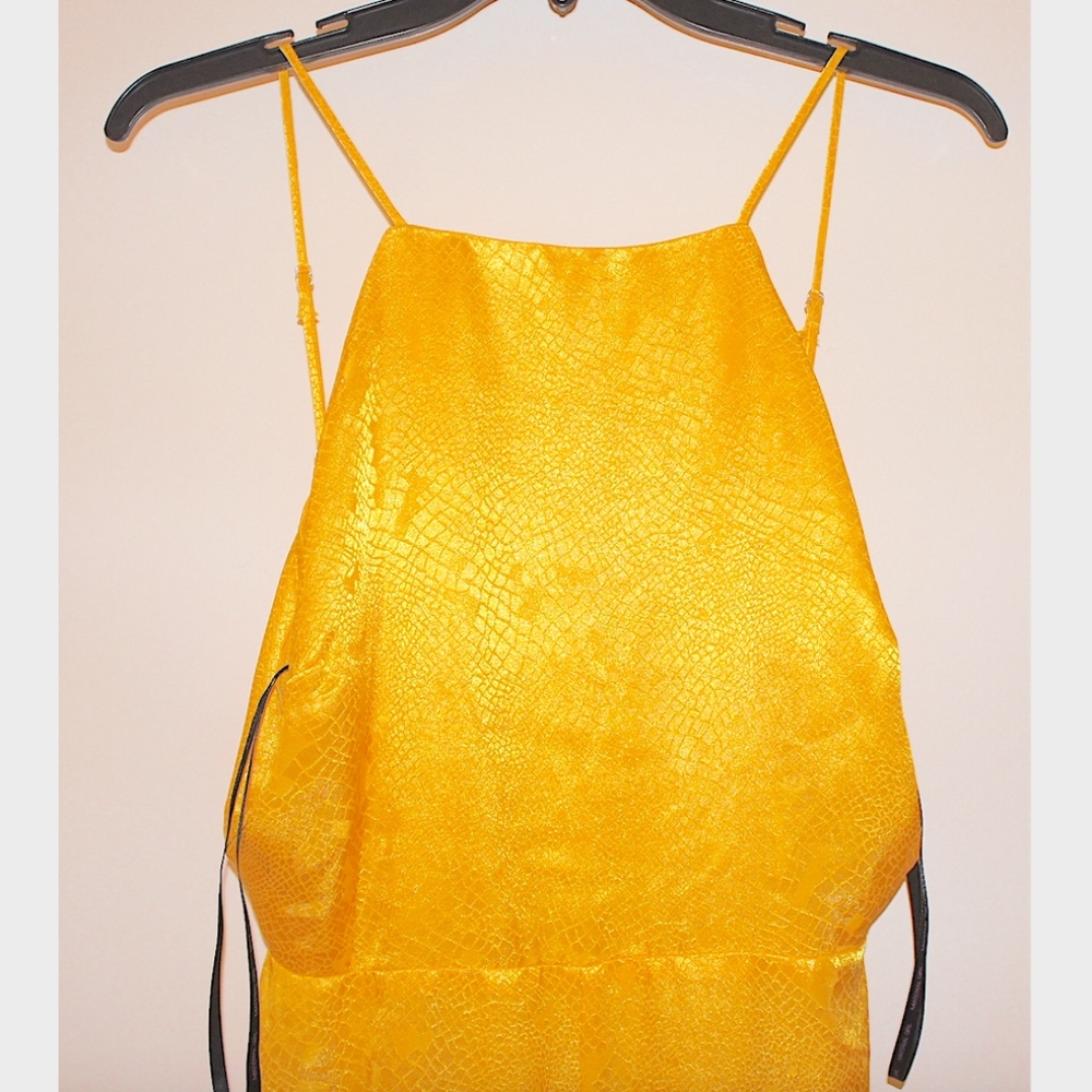 Material Girl Juniors Jumpsuit Lemon Chrome - Picture 5 of 5